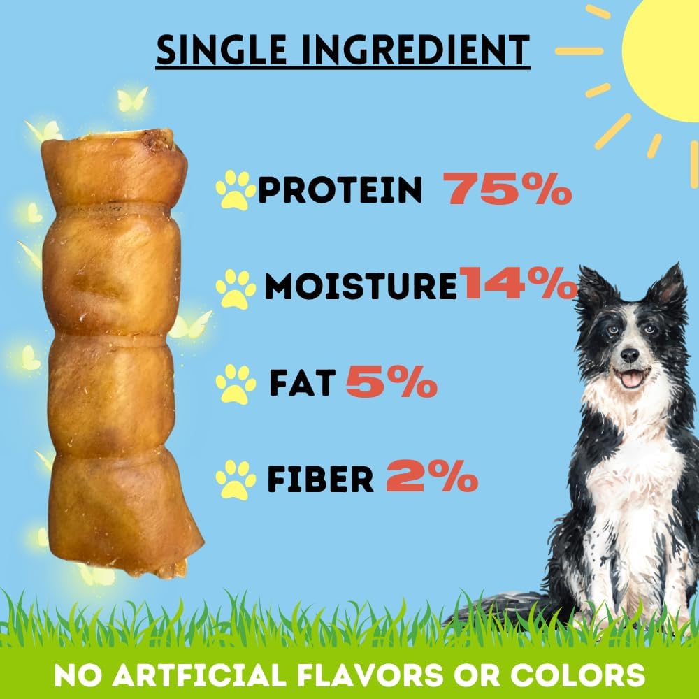 BULLYSTICKS & MORE 6 Inch Pork Collagen Rolls for Dogs