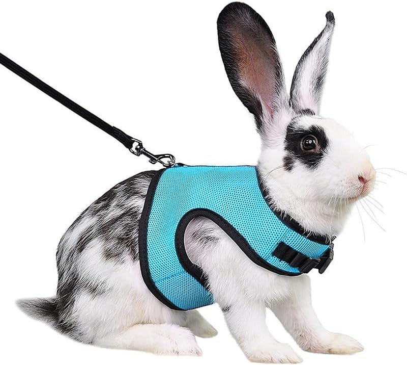 Bunny Harness and Leash Escape Proof Soft Mesh Rabbit Leash