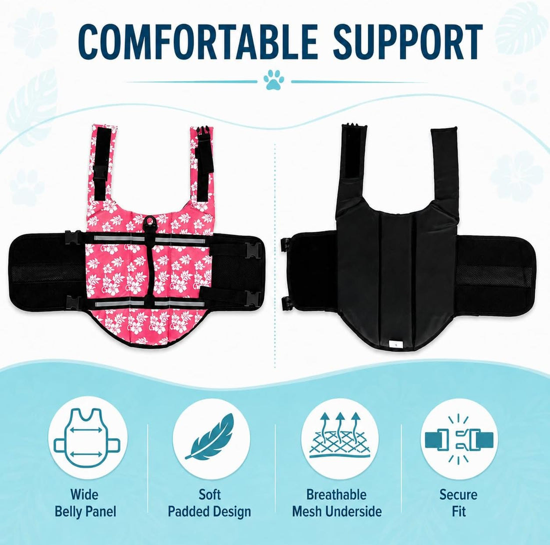 Dog Life Jacket Swimming Vest - Small Puppy Pool Float