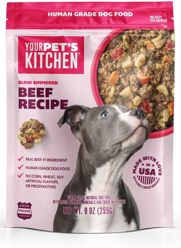 Your Pet's Kitchen Human Grade Slow Simmered Beef, 9 oz (6-Pack)