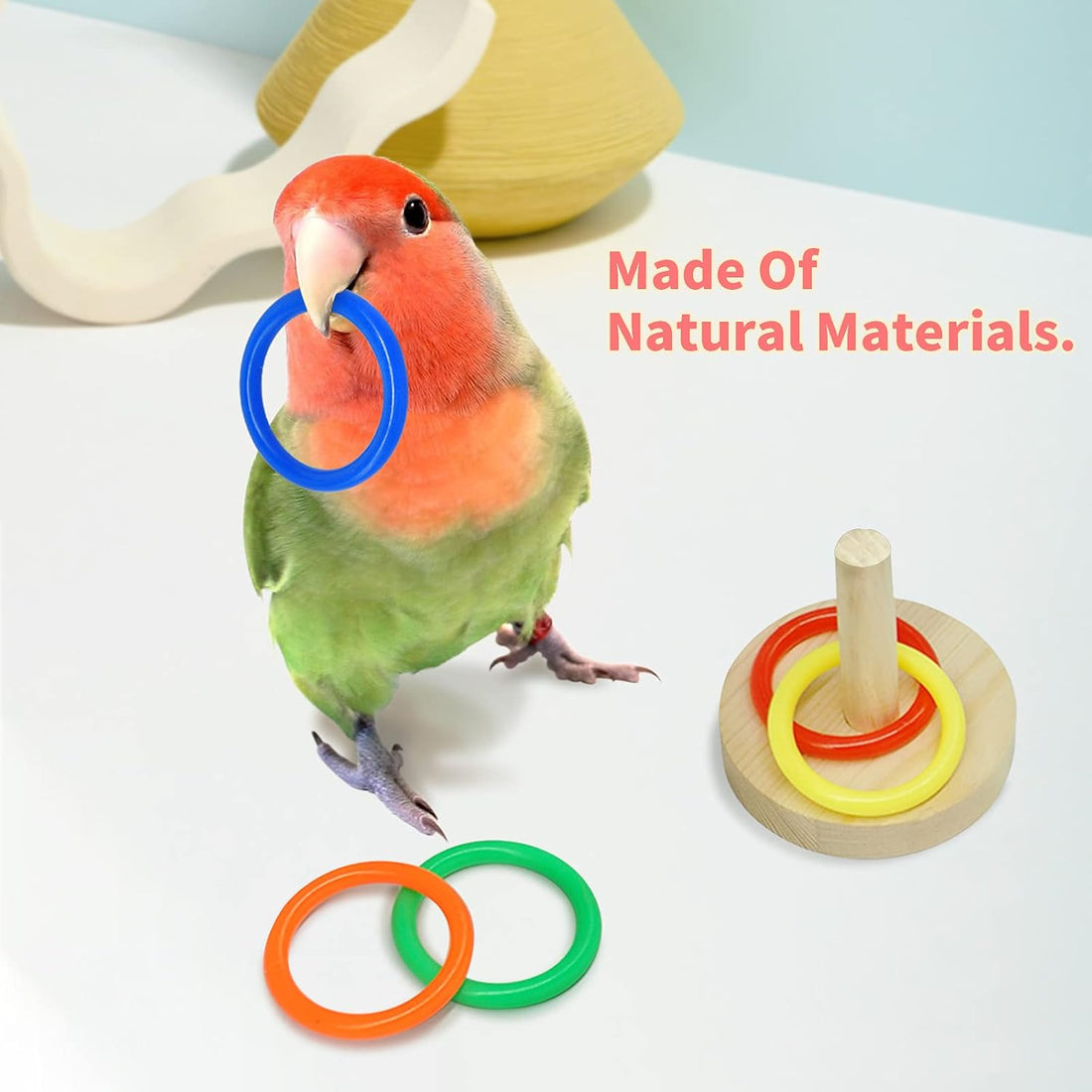 Bird Toys,Parrot Training Toys for Lovebird,Five-Types Parakeet Toys