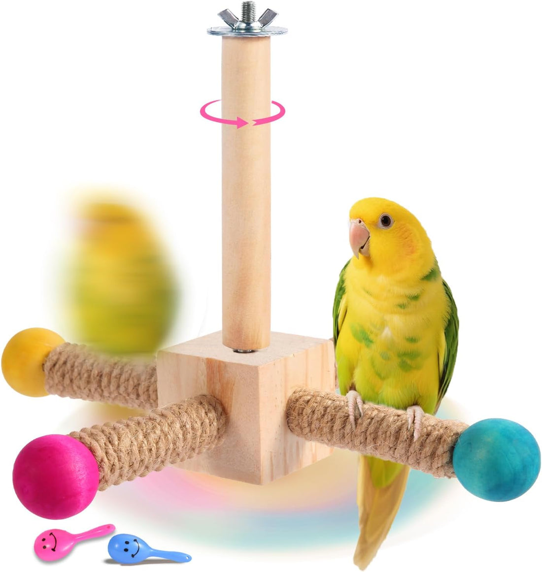 Kyouki Bird Perch Toy Parakeets Toy for Small & Medium Parrots