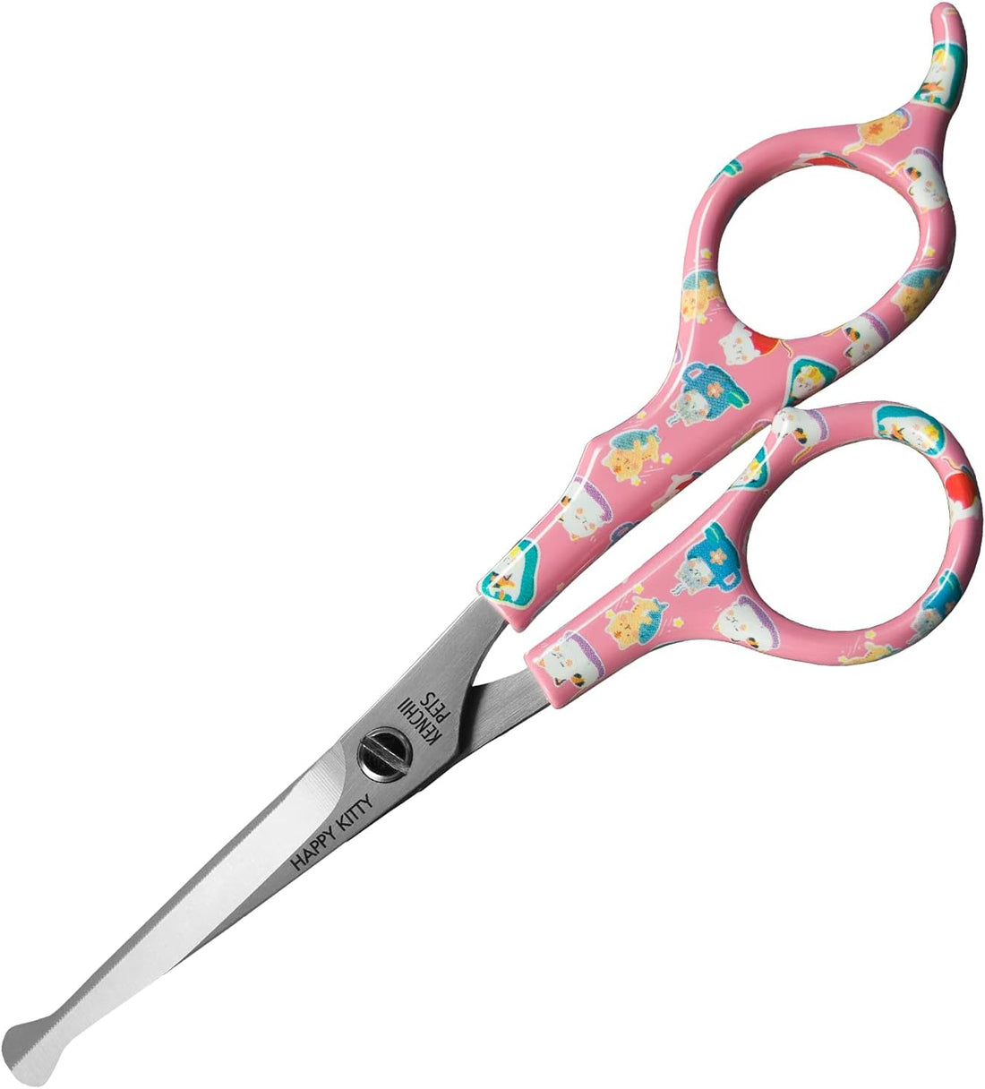 Kenchii Happy Kitty Ball Tip Grooming Scissors for Cats 5.5in