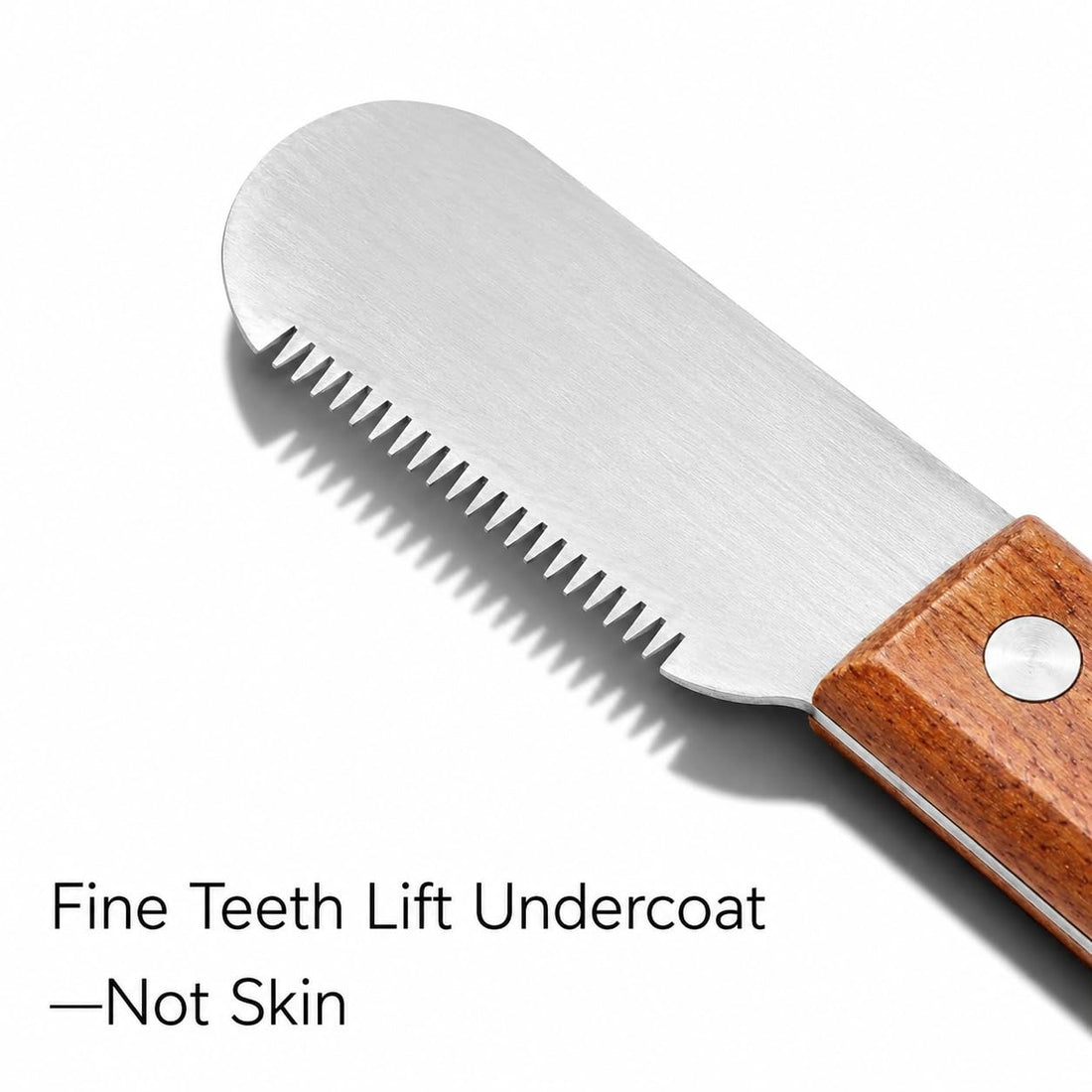 Dog Grooming Carding Tool, Fine and Coarse Wooden Handle Set