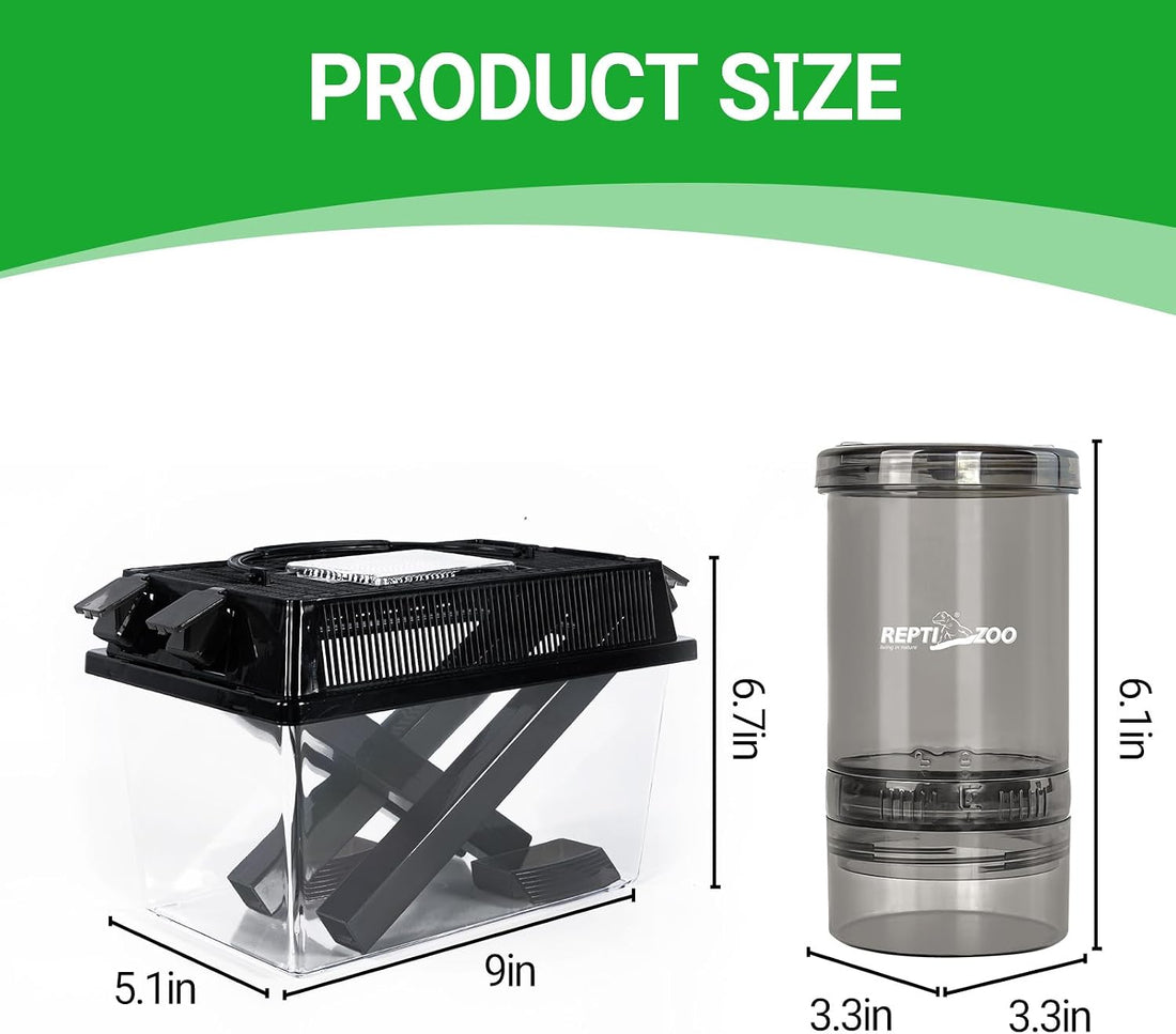 REPTI ZOO Reptile Cricket Keeper & Mixer Combo Kit