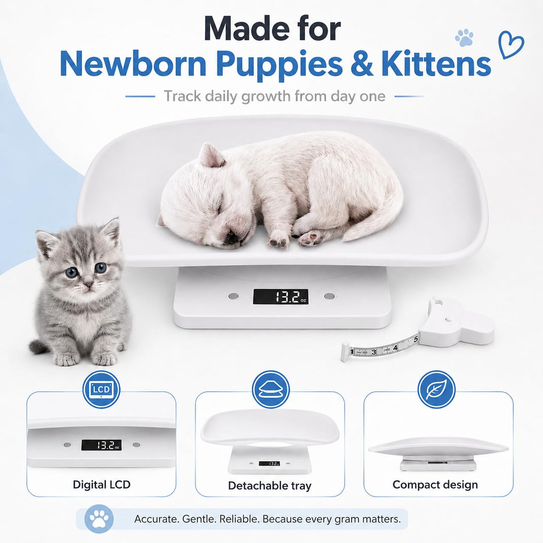 Puppy Scale for Newborn Puppies & Kittens