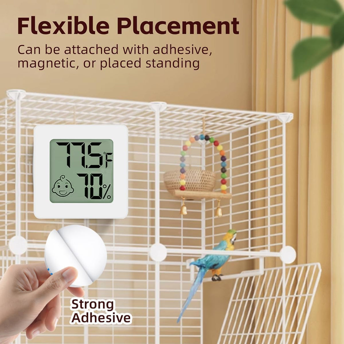 MANON ROSA Bird Thermometer Hygrometer
