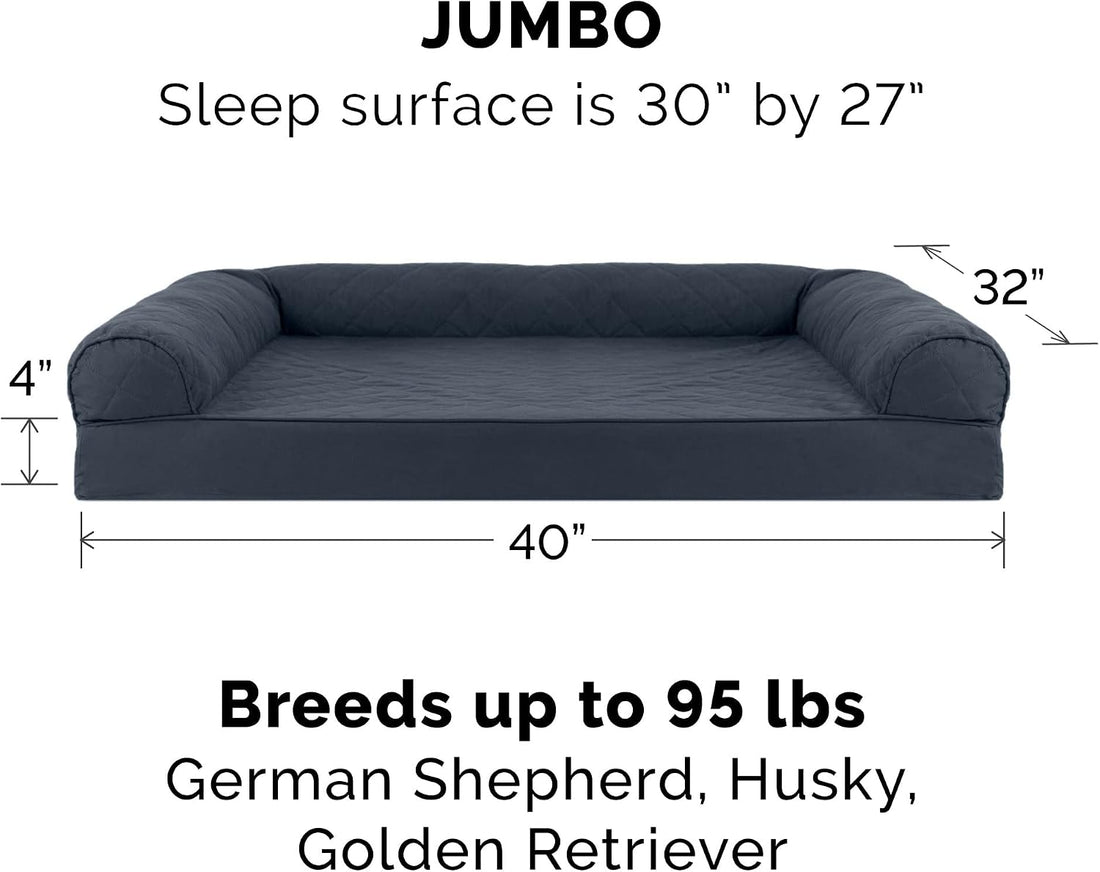 FurHaven Dreamer Sofa Orthopedic Dog Bed for Large Dogs