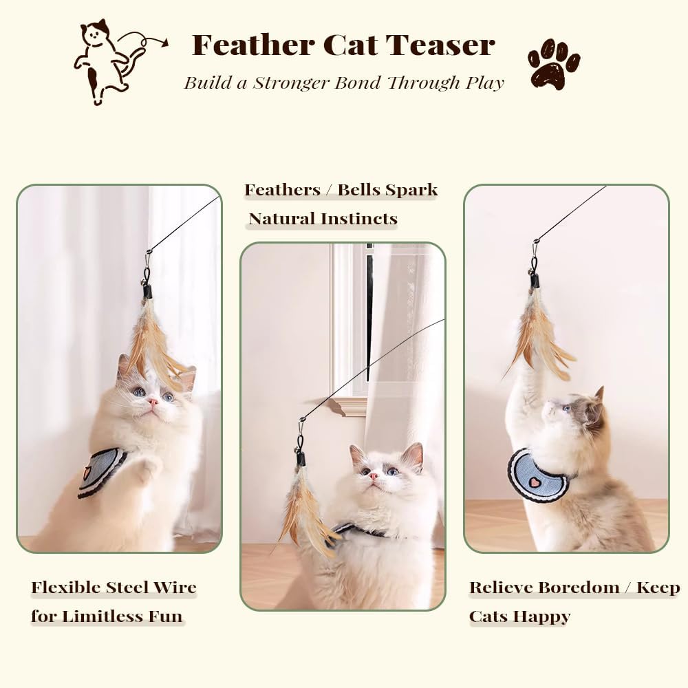 4-Pack Cat Toys for Indoor Cats & Kittens, Interactive Cat Toy