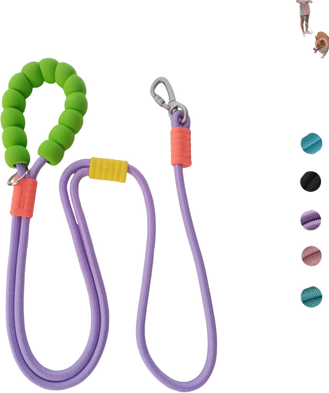 Hands Free Dog Leash,Adjustable Bungee Waist & Crossbody Leash