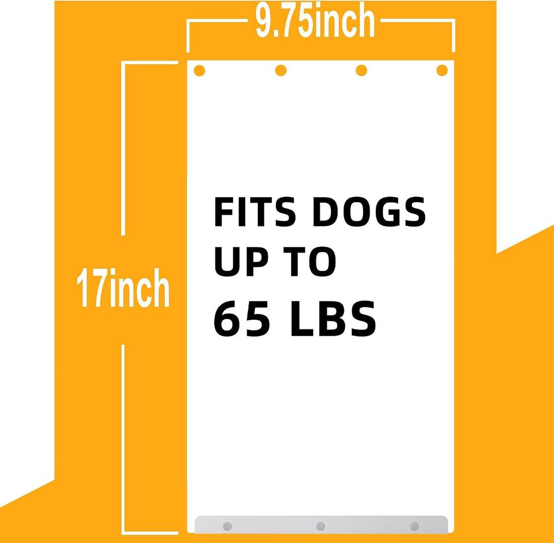 2-Pack Extra Large Transparent Dog Door Replacement Flaps Size 9 3/4"
