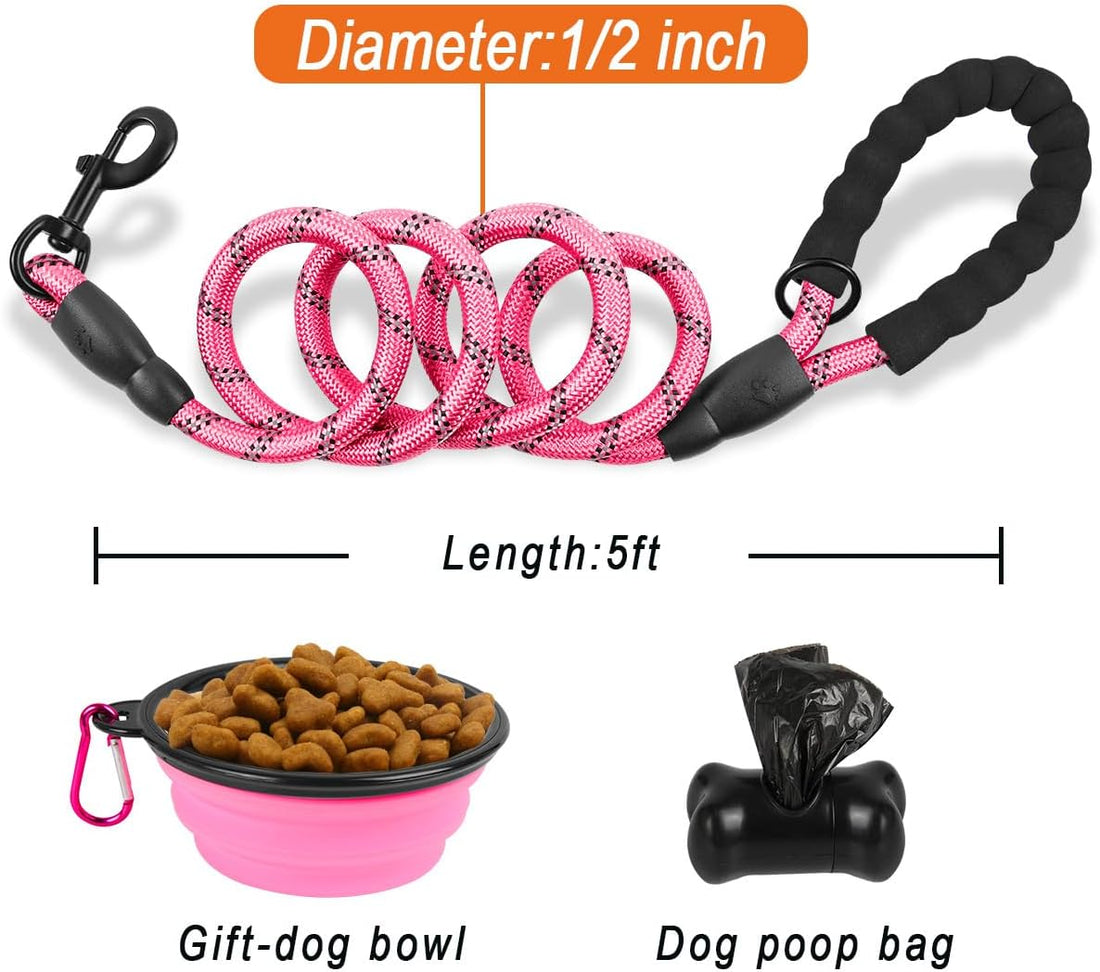 BARKBAY Dog Leashes for Large Dogs Heavy Duty Dog Leash 4/5/6 FT