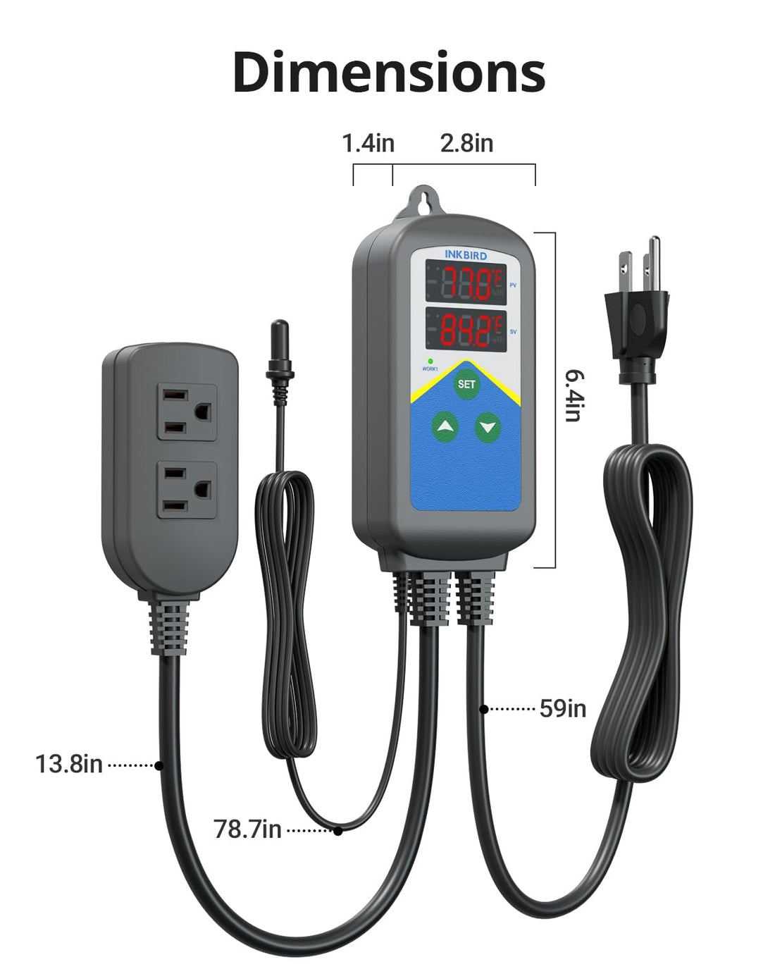 Inkbird Digital Outlet Heat Temperature Controller with Day Night