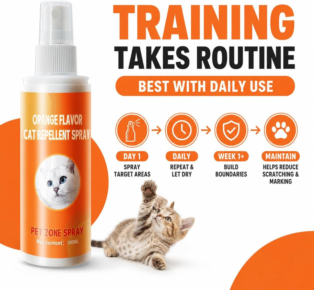 Cat Deterrent & Repellent Spray Anti-Scratch Training Aid 2 Pcs
