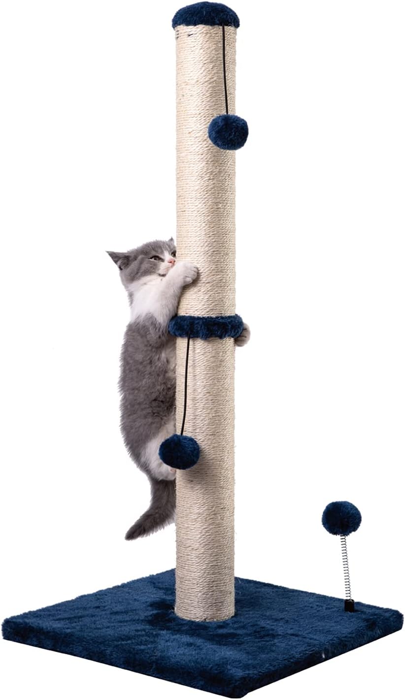 MECOOL 34” Tall Cat Scratching Post Premium Basics Kitten Scratcher