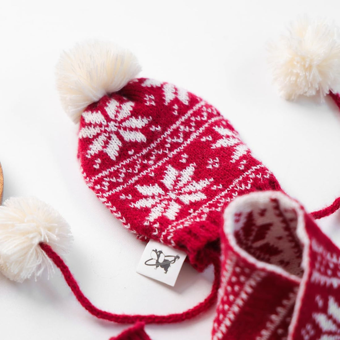 Dog Hat & Scarf Set, Knitted Pet Christmas Winter Warm Caps