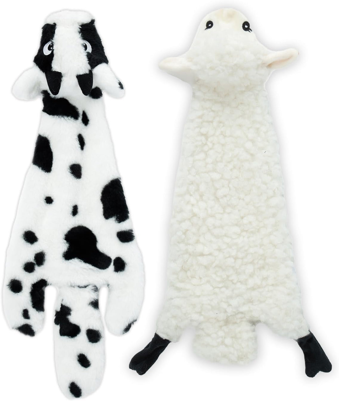 Best Pet Supplies 2-in-1 Stuffless Squeaky Dog Toy - 4 Figures