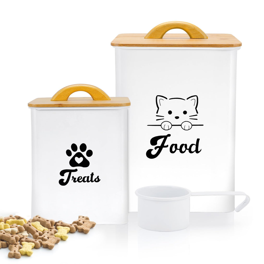 Dekosilave Cat Food Storage Container with Scoop