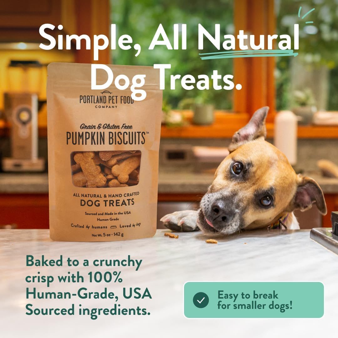 Portland Pet Food Company Pumpkin Dog Treats Healthy Biscuits
