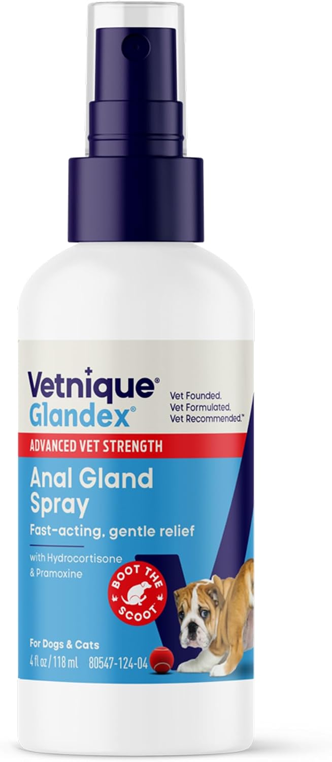 Vetnique Glandex Medicated Dog Butt Wipes or Spray for Dog Scooting