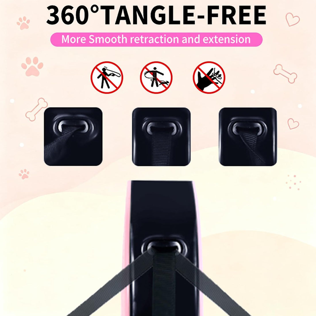 Retractable Dog Leash, 16ft for Small Medium Dog 33lbs