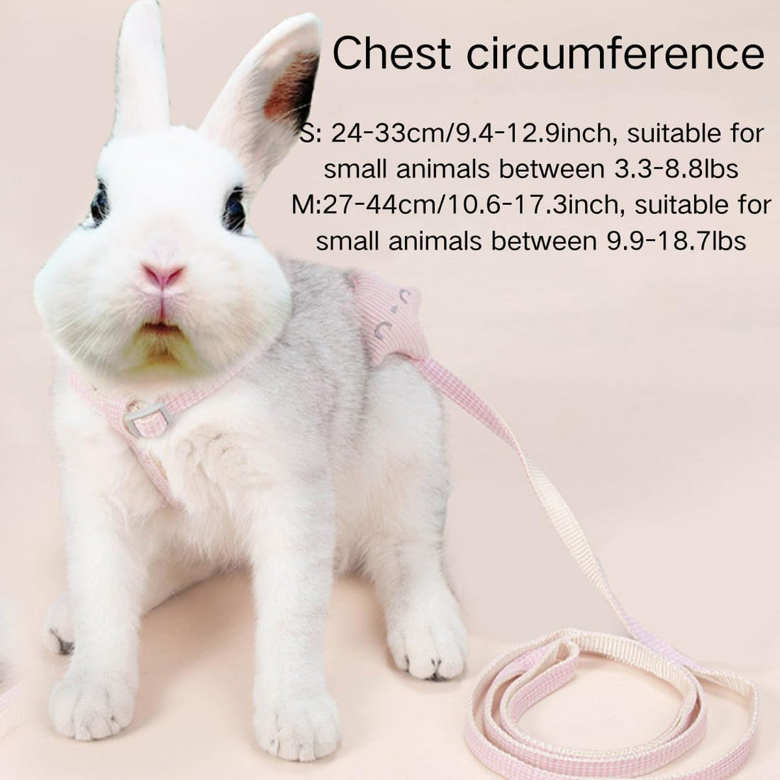 Rabbit Harness Leash Small Pet Adjustable Escape Proof Vest