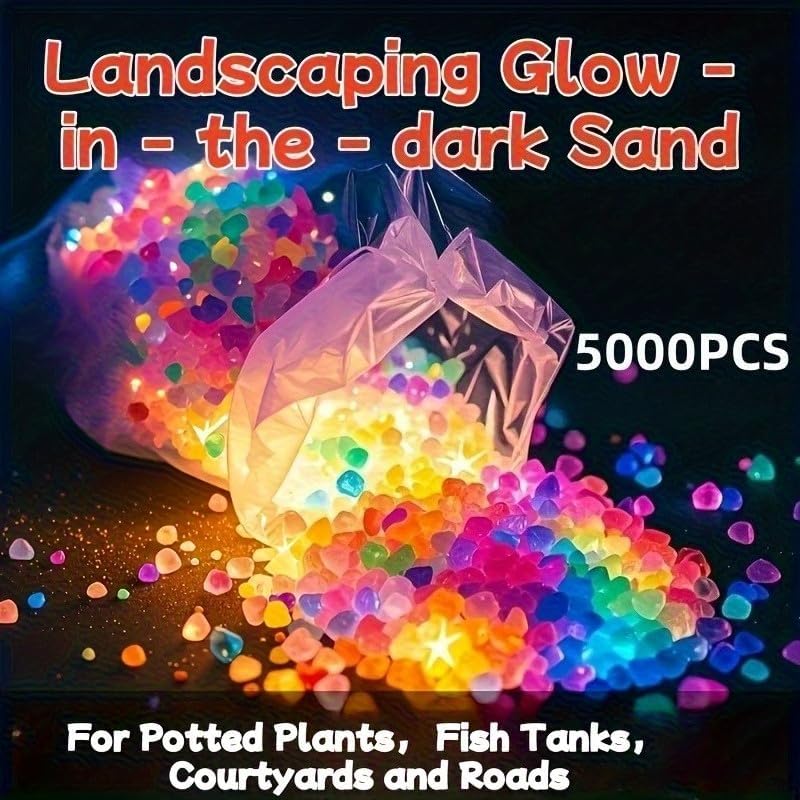 1000PCS Tank Rocks Glow Blue Fish Tank Decorations