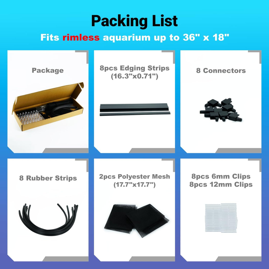 Easy Install DIY Fish Tank Lid, Adjustable Mesh Aquarium Lid