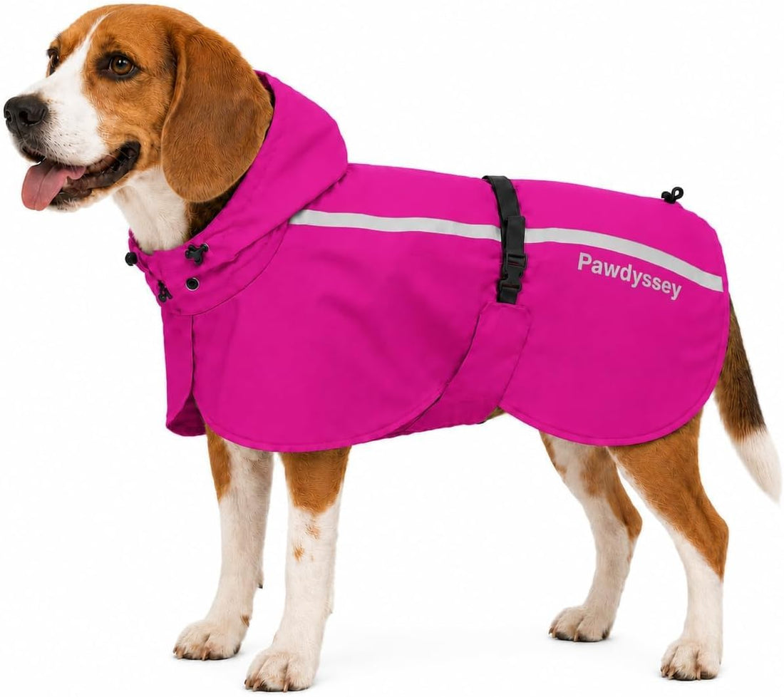 Stretch Fabric Dog Raincoat with Hood