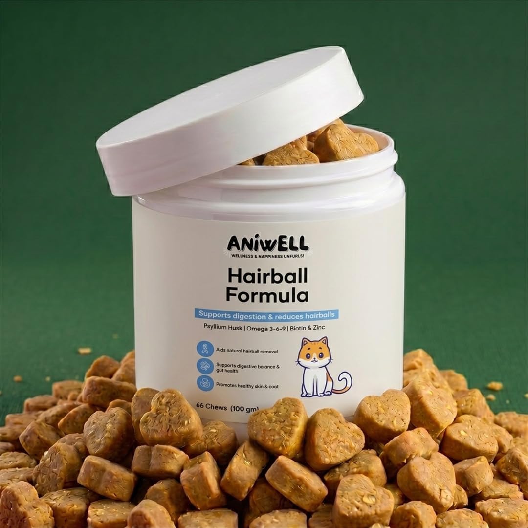 Hairball Formula for Cats – Soft Chews with Omega-3 & Biotin