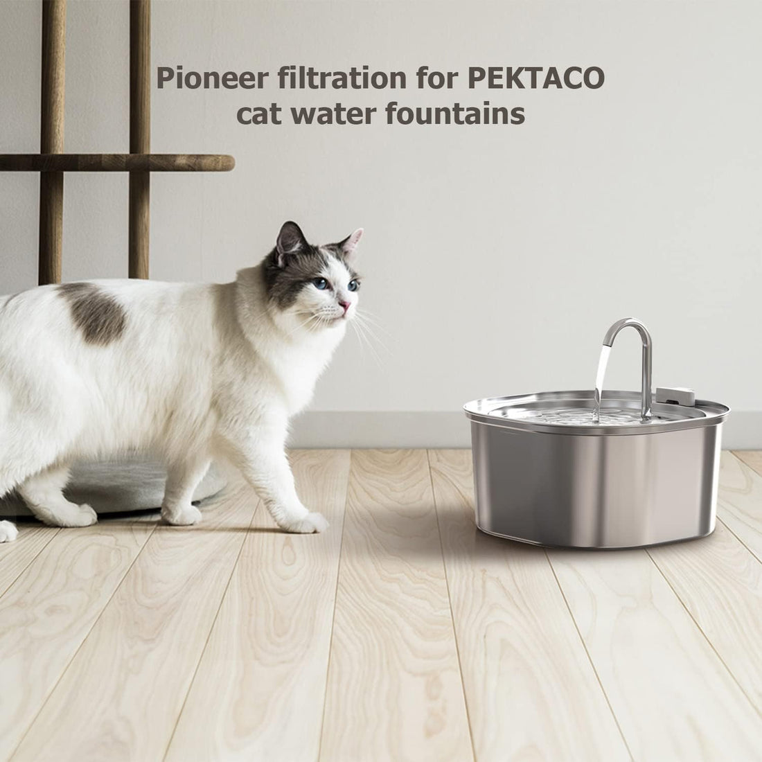 PEKTACO Cat Water Fountain Filters Replacement & Pre-Filter Sponges