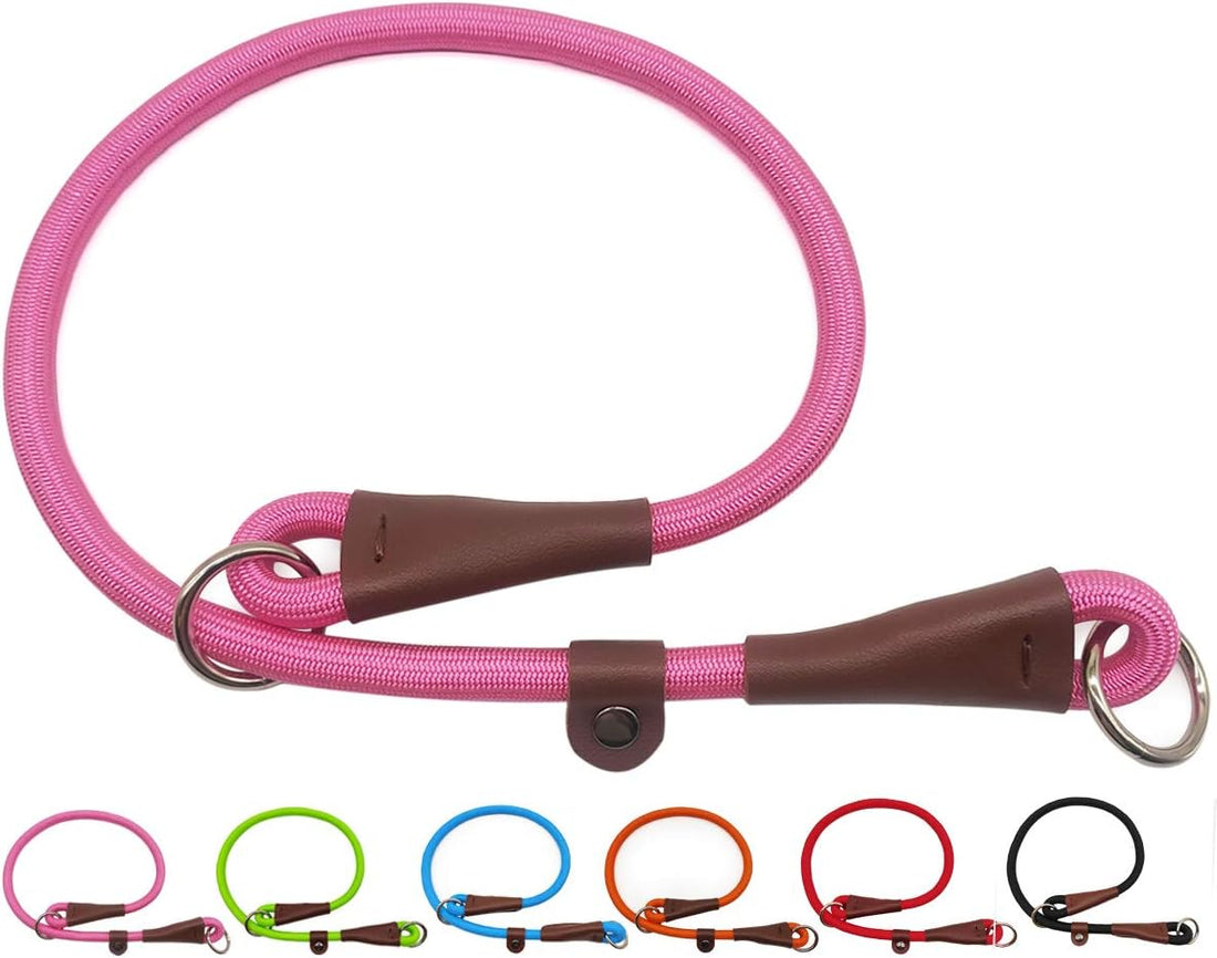 MayPaw Slip Collar Nylon Rope Adjustable Collar for Dog Training- No