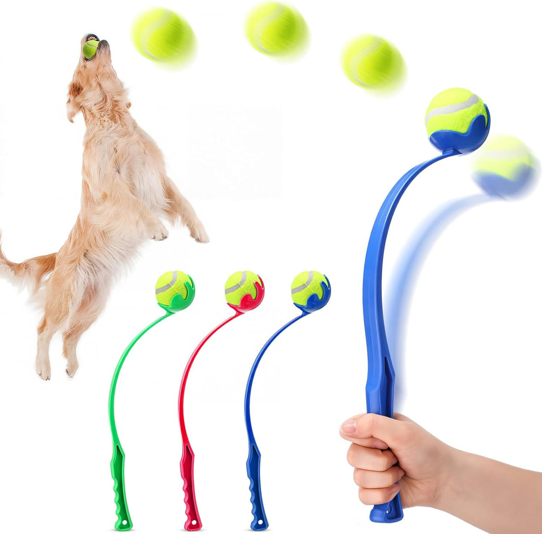 Jerify 3 Pack Dog Ball Thrower Launcher with 17.7 Inches Handle