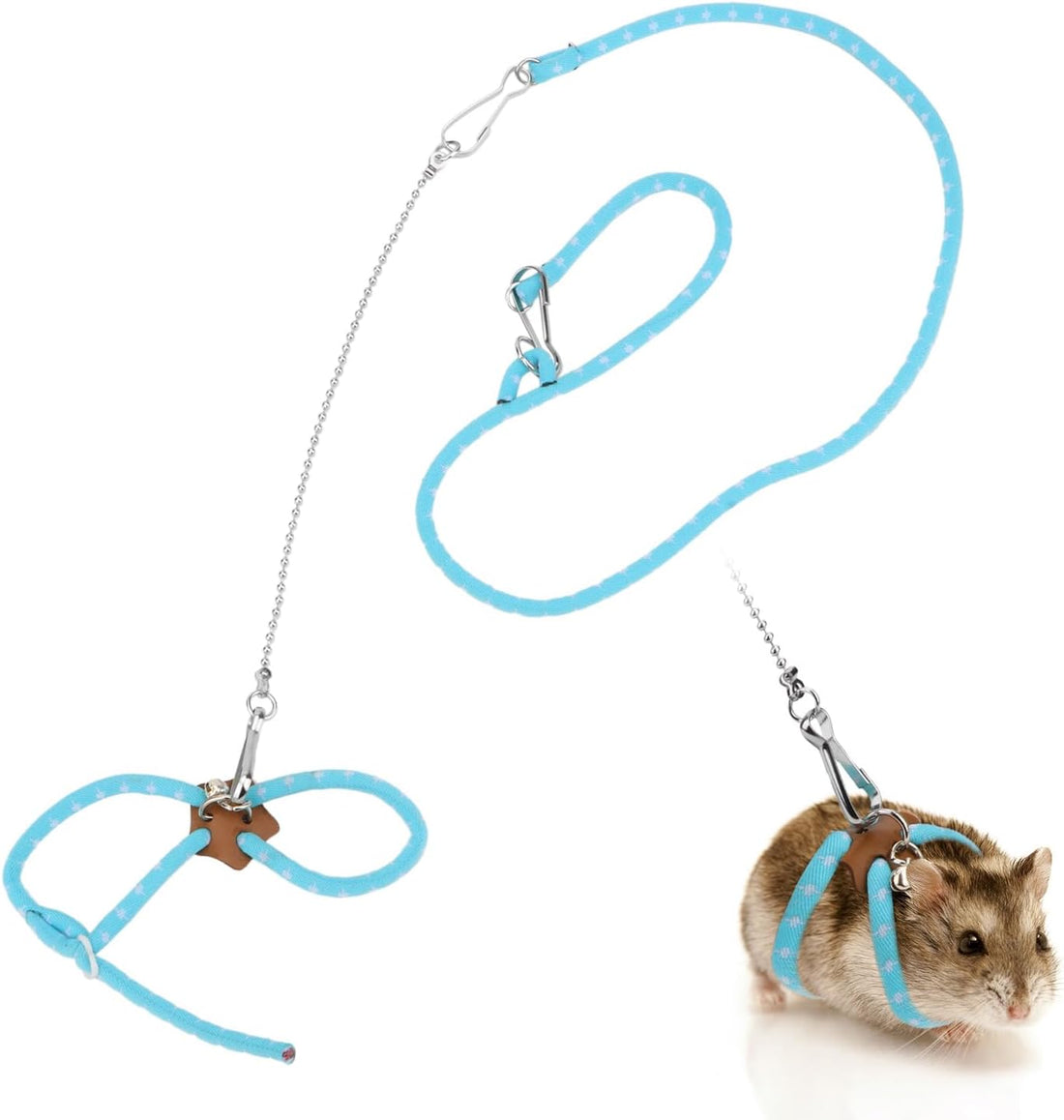 Hypeety Syrian Hamster Leash Harness Set Adjustable Training Lead