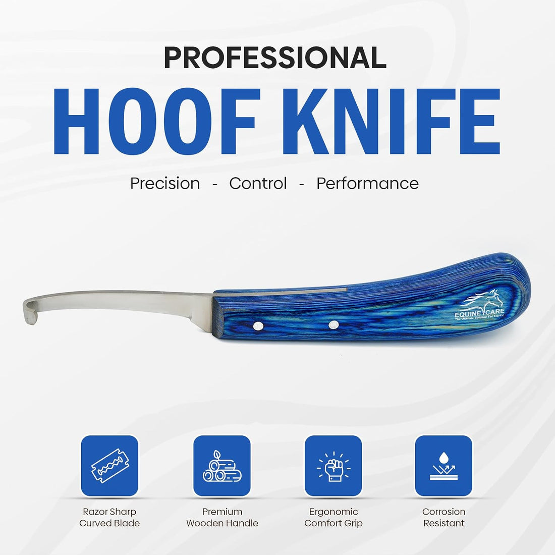 Equine Care Right-Handed Narrow Farrier Hoof Knife, Horses, Ponies