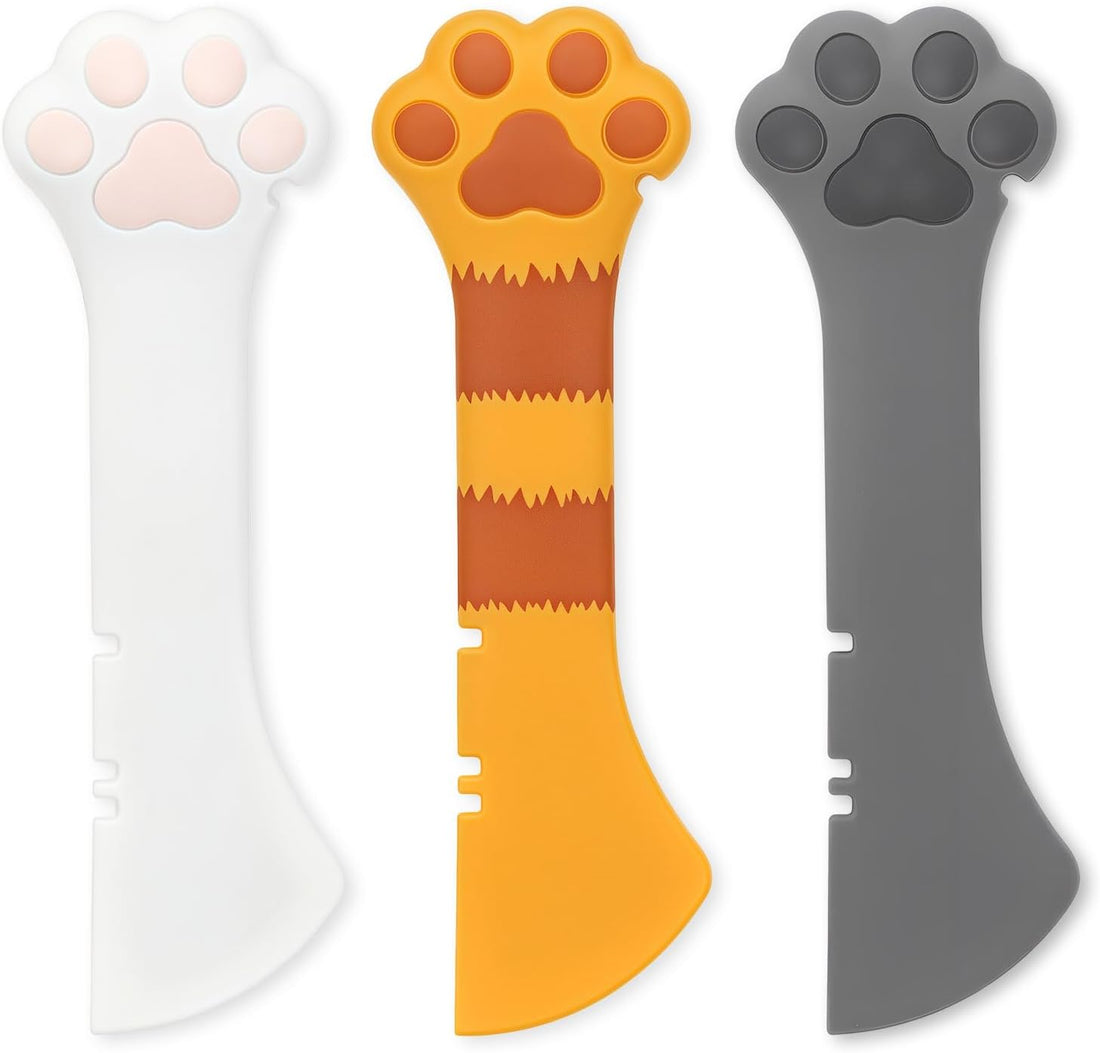 3Pcs Silicone Cat Food Spoon & Spatula, Cat Can Opener