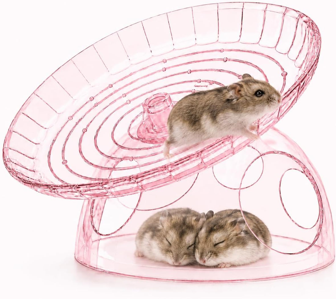 Silent Small Hamster Wheel with Hideout