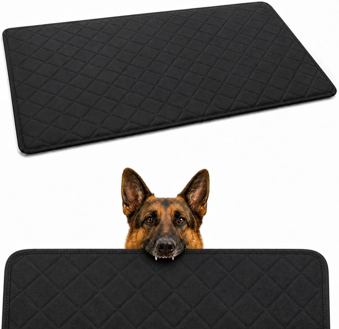 Chew Resistant Dog Bed, Durable Dog Crate Pad, 41 x 28 Inch, Black