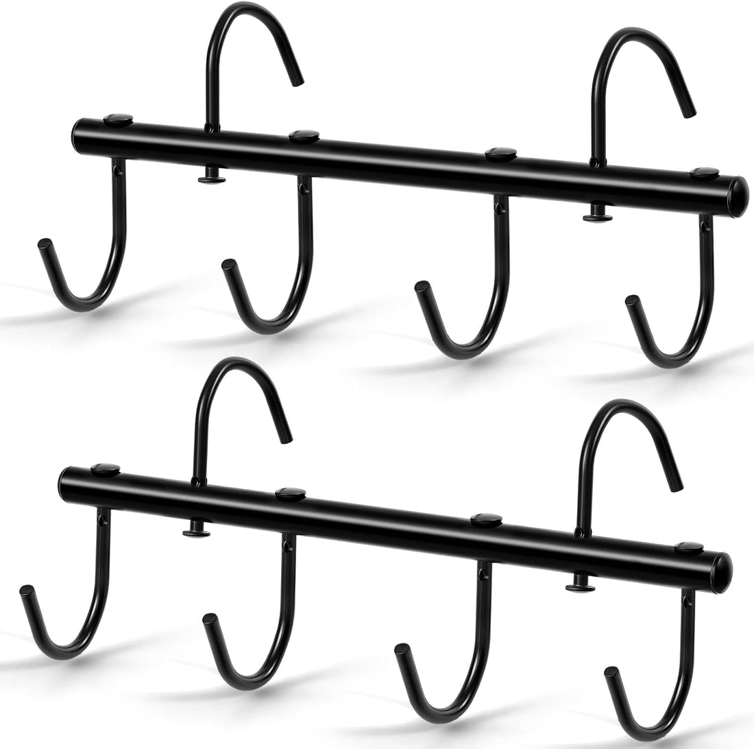 Dunzy 2 Pcs Tack Rack with Swivel Hooks, Metal Bridle Hanger