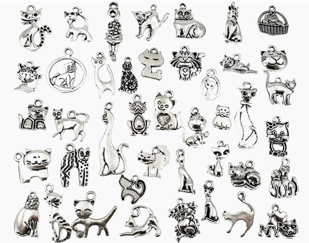 Kinteshun Assorted Cats Pet Charm Pendant for DIY Jewelry Making