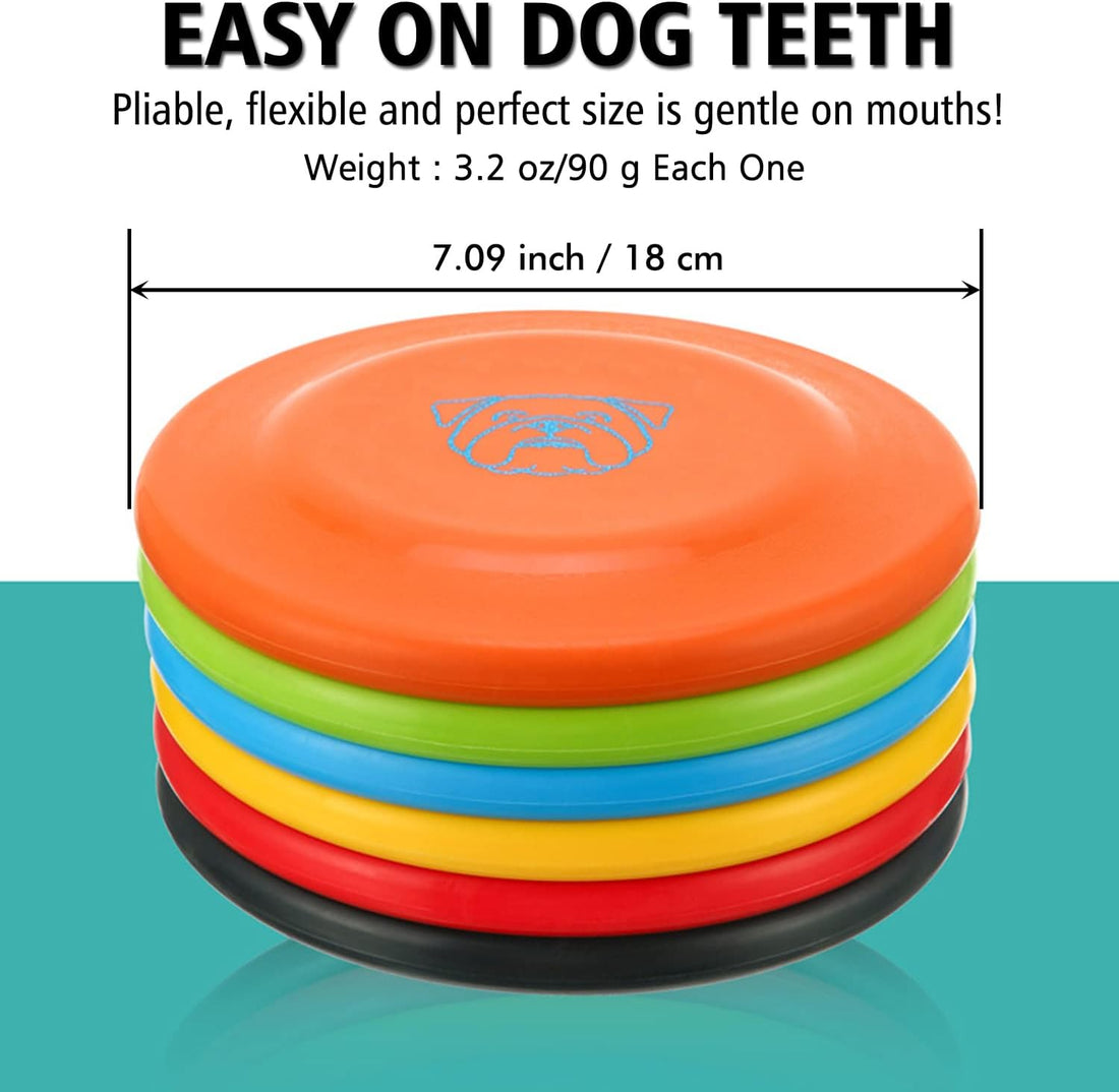 XIGOU Dog Flying Disc, 3 Pcs Competition Dog Flyer Toy