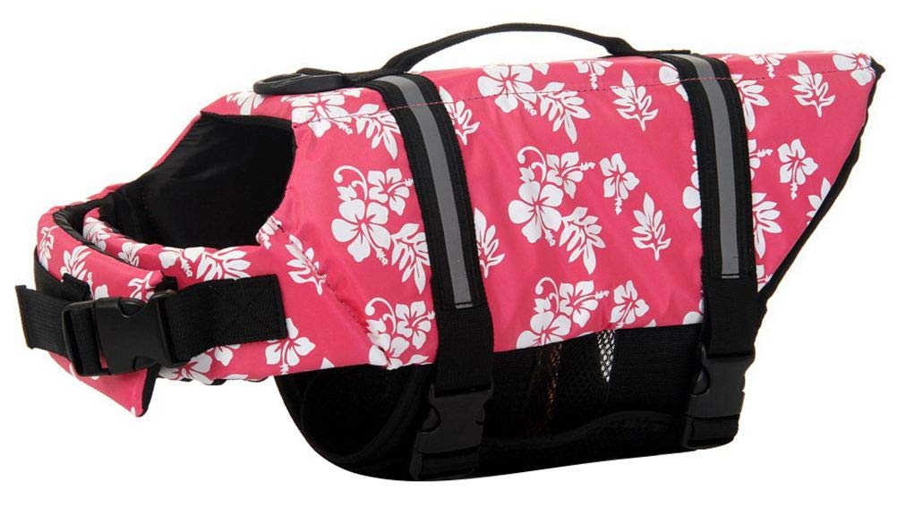 ChezAbbey Dog Life Jacket Adjustable Dog Lifevest Swimsuit Safety