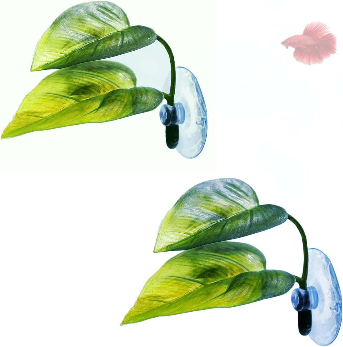2PCS Aqua Betta Fish Leaf Soft Bed Simulating The Natural Habitat