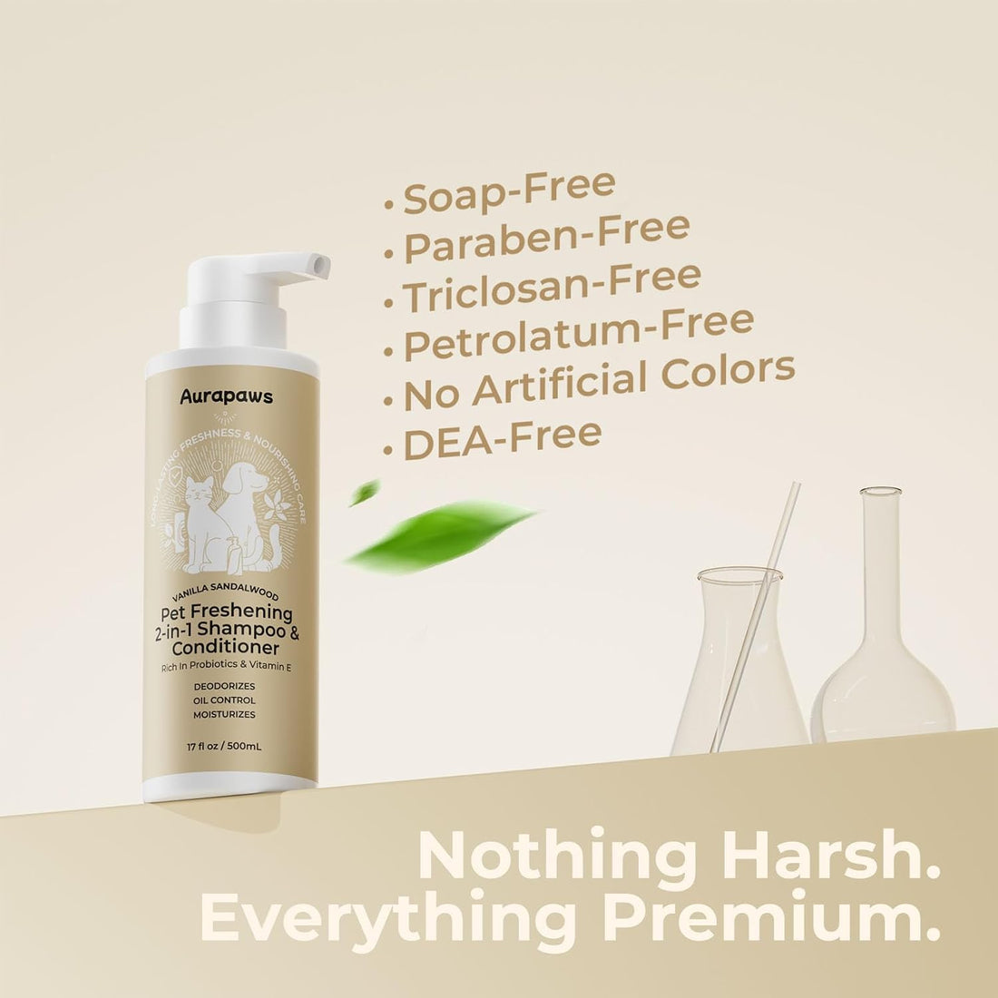 Aurapaws Probiotic Dog Shampoo and Conditioner Set for Sensitive Skin
