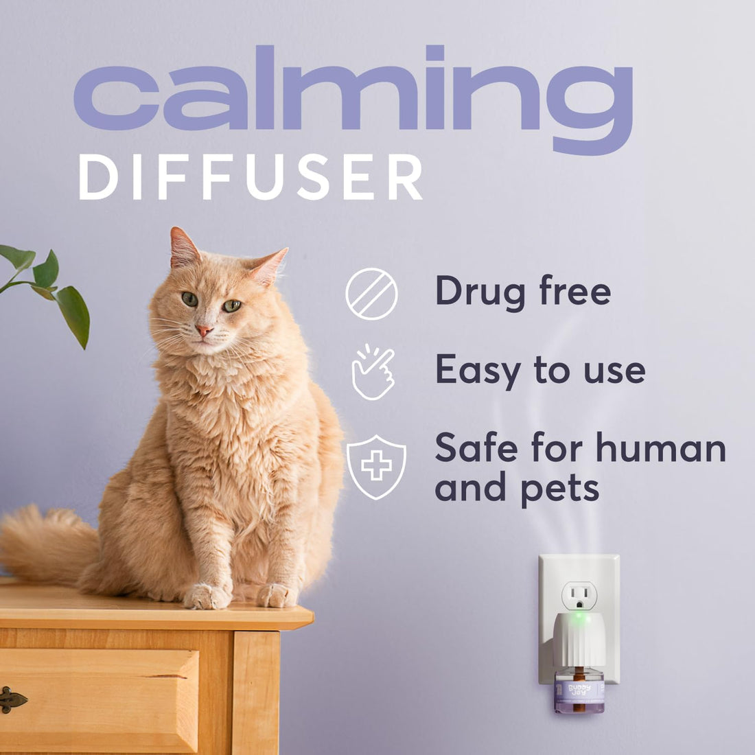 BUDDYJOY Cat Calming Diffuser Refills – Long-Lasting 30-Day Formula