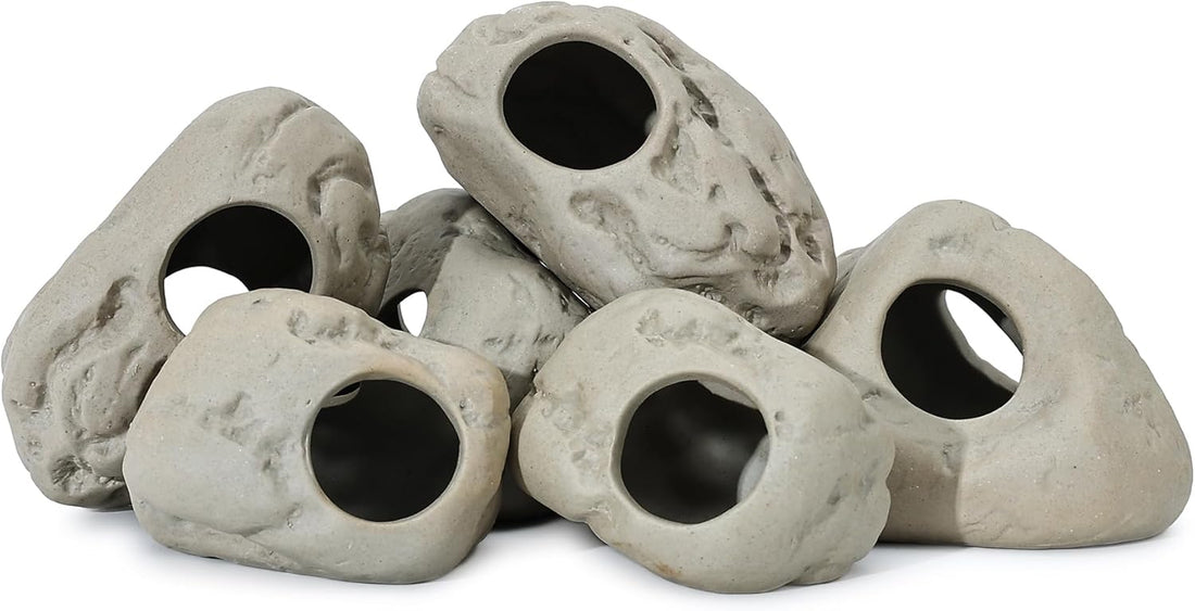 ALEGI Aquarium Rock Smooth Cave Decor for Shrimp Cichlid Hiding