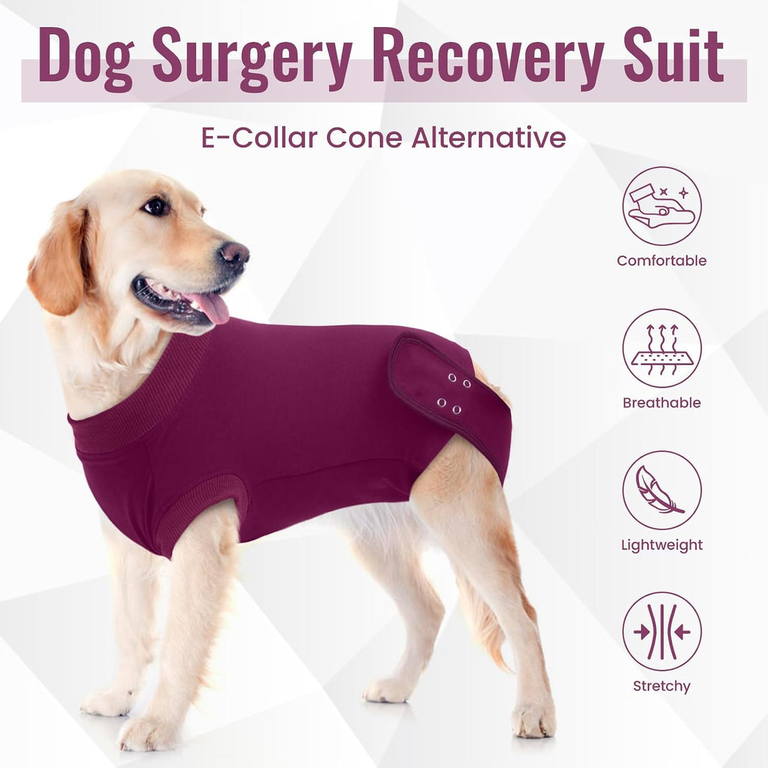 IDOMIK Dog Recovery Suit for Neuter Spay,Anti-Licking Dog Surgical
