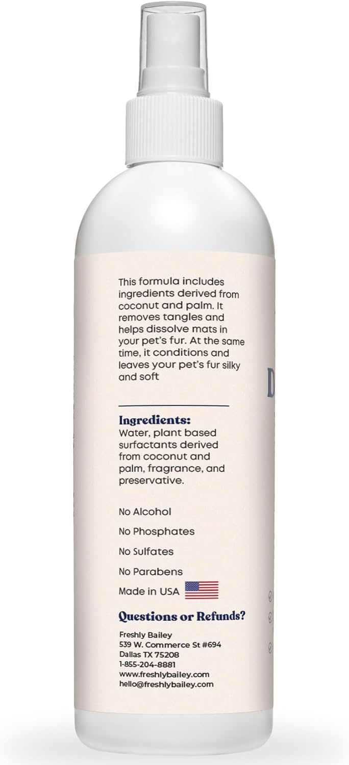 Cat Detangler Spray - Natural Leave-in Conditioner for Cats