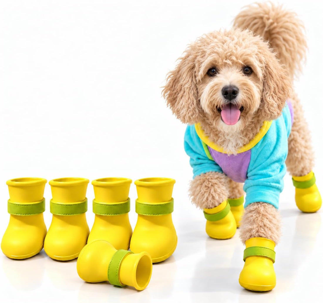 Ultra Soft Waterproof & Dirt-Resistant Yellow Dog Boots by Quality