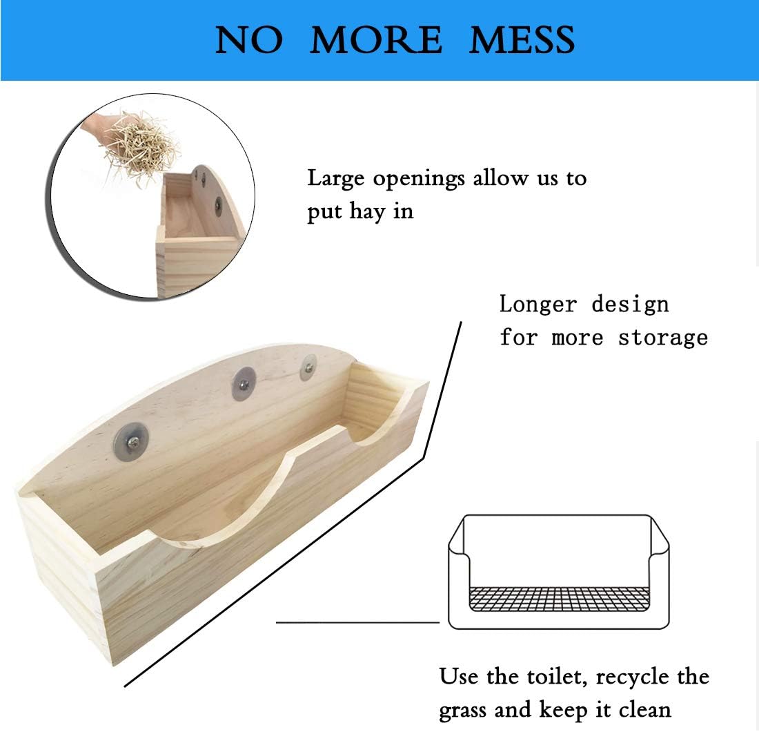 Hamiledyi Rabbit Hay Feeder, Bunny Hay Feeder Rack,Bunny Food Manger